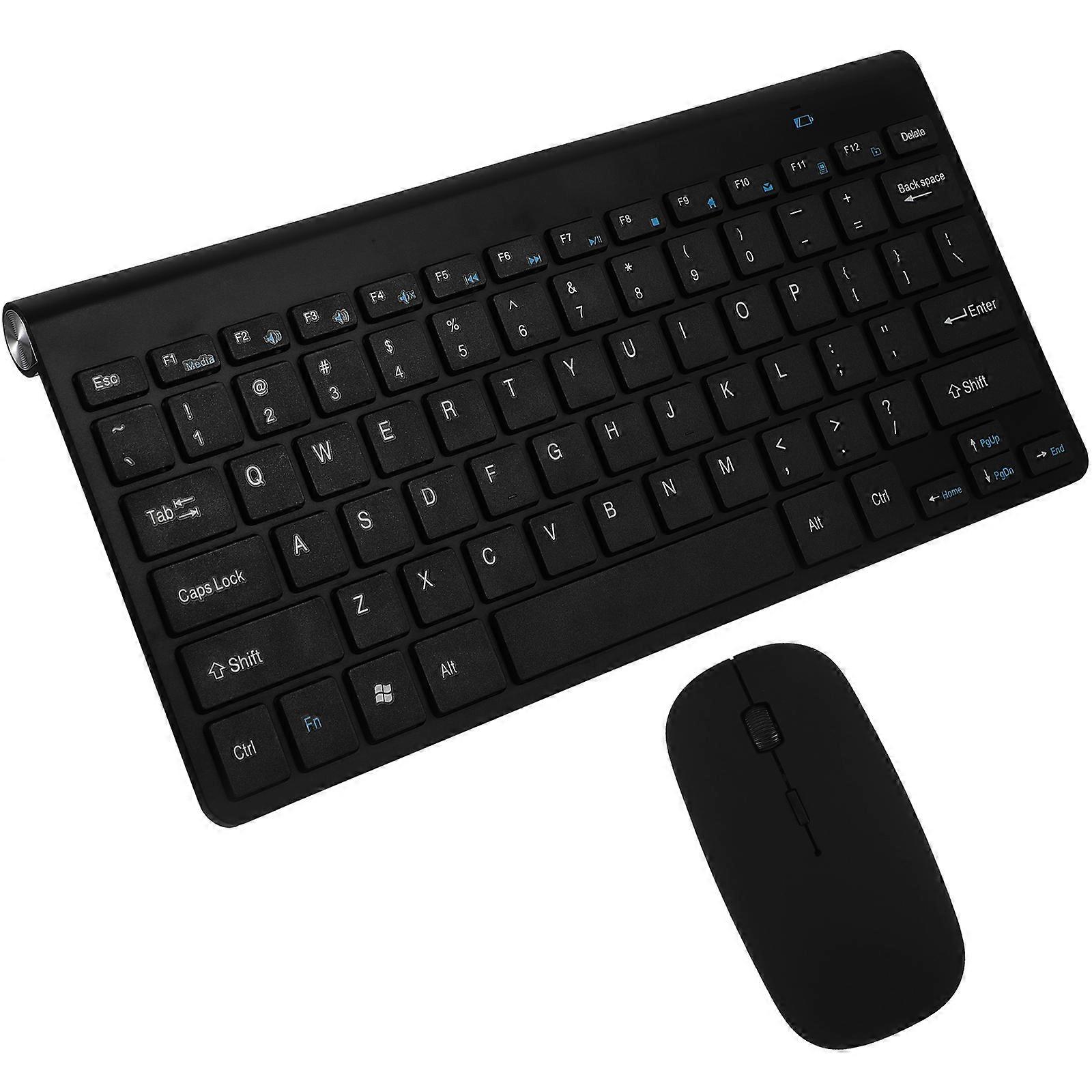 1 Set Wireless Keyboard Mouse Combo Plug and Play Multimedia Keyboard PC Mouse Black