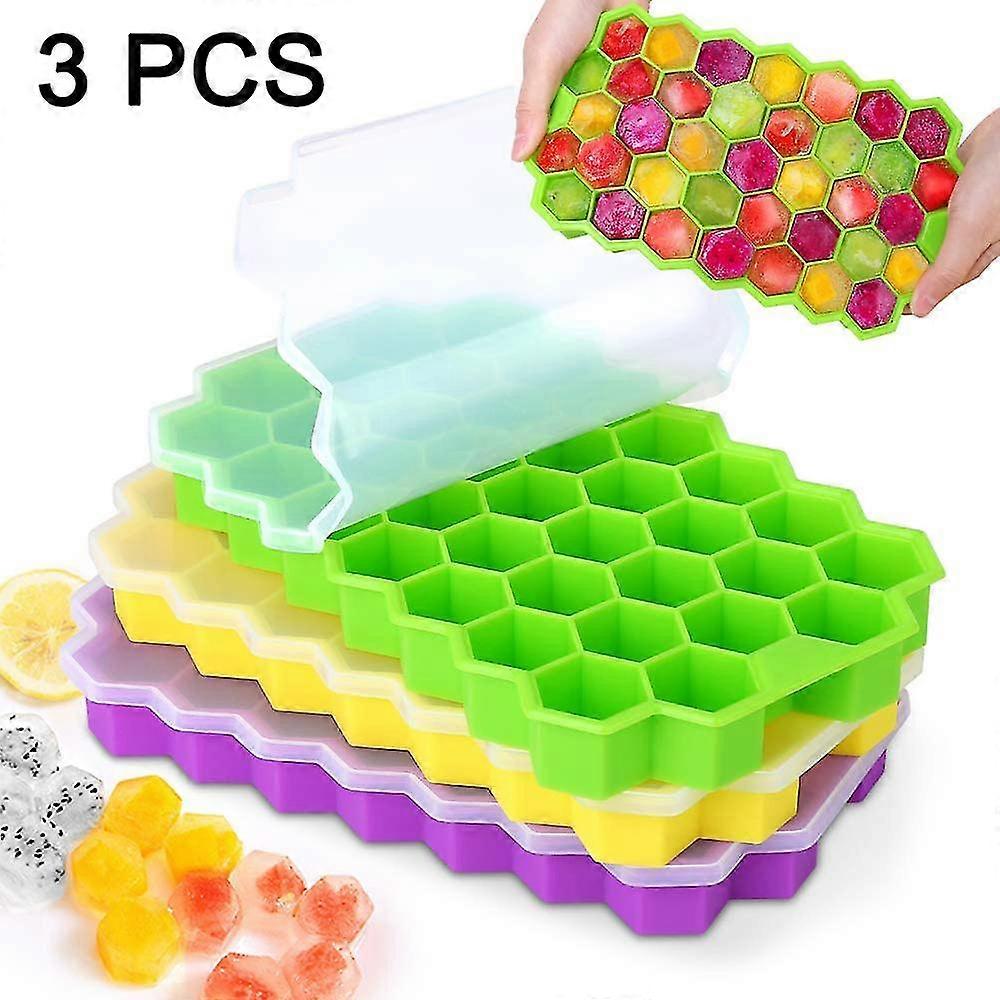 Silicone Honeycomb Shape Ice Cube Molds, Ice Cube Trays For Whiskey