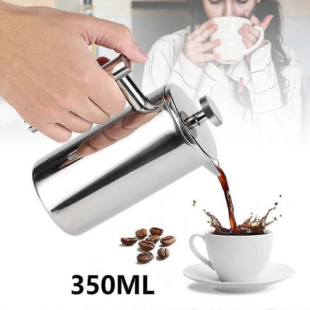 350ml stempelkande i rustfrit stål kaffetefilter