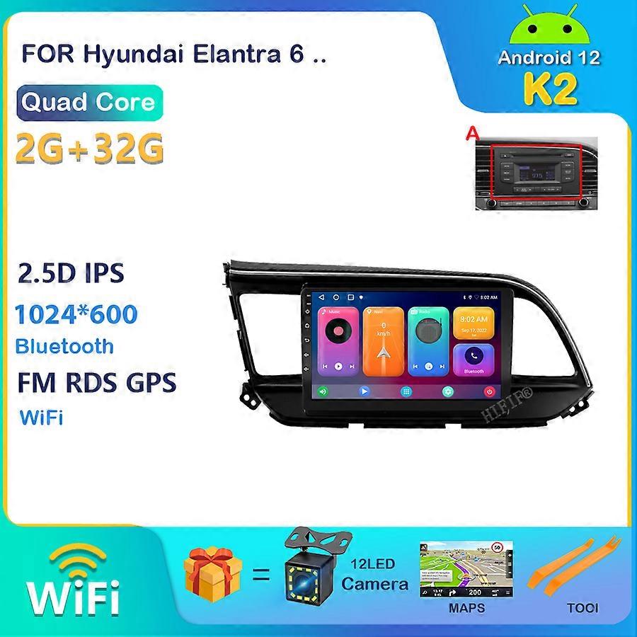 For Hyundai Elantra 6 2015 2016 2017 2018 Android 12 DSP 8 core 4G RAM 64G ROM Car Radio Navigation multimedia Player