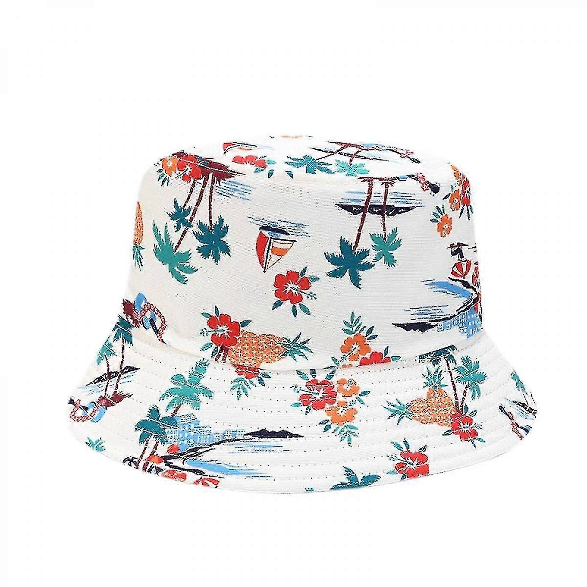 Wekityかわいいバケットハットビーチフィッシャーマン帽子女性用リバーシブルダブルサイドウェアユニセックス(hata023)