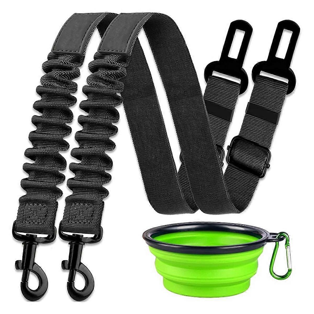 Car Pet Dog Thickened Nylon Leash Elastic Rope Retractable Car Pet Dog Leash