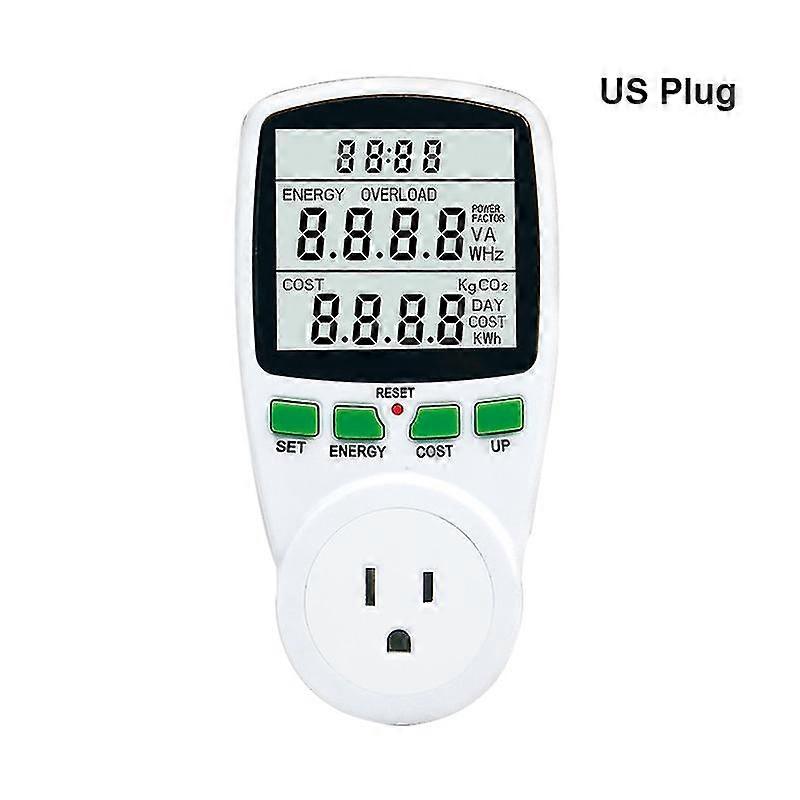 Lcd Digital Wattmeter Energy Meter Watt Power Meter Wattage Electricity Kwh Measuring Outlet Power Analyzer Eu Us Au Uk Fr Plug