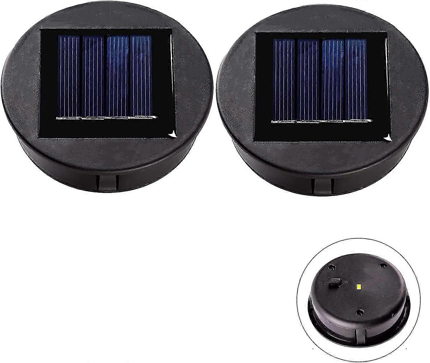 2 Pieces Top Replacement Solar Light For Lantern Solar Panel Light