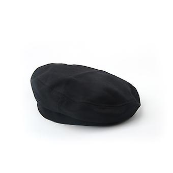 Femmes Fille Rétro Chapeau À La Mode Élégant Pure Couleur En Plein Air Chapeau De Voyage Pour Sortir Ensemble Shopping Noir