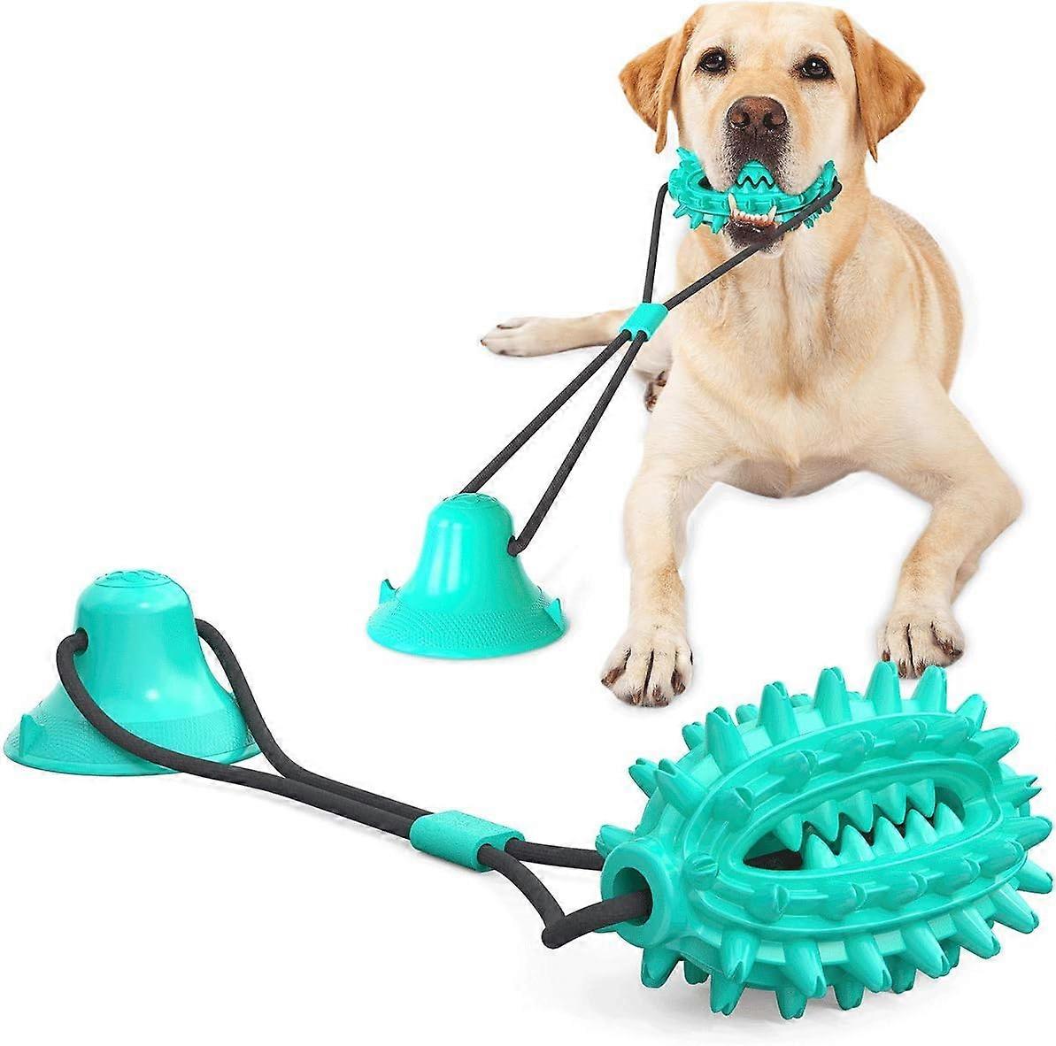 Dog Chew Toy With Suction Cup For Aggressive Chewers, Puppy Training Treats Food Dispensing