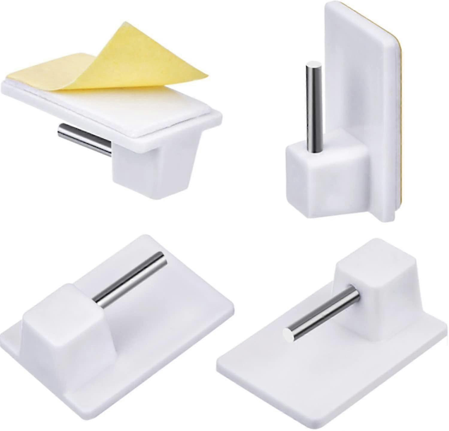 Self-adhesive Curtain Hooks Compatible With Net Curtain Rods, 20 Pack, White