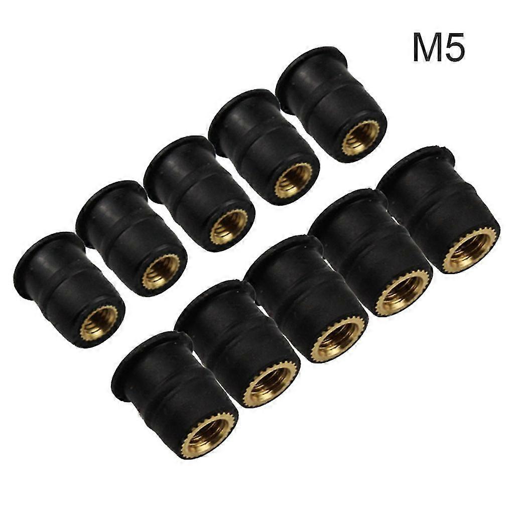 10pcs Universal m5 Rubber Well Nuts Blind Fastener Pour Moto Windcreen