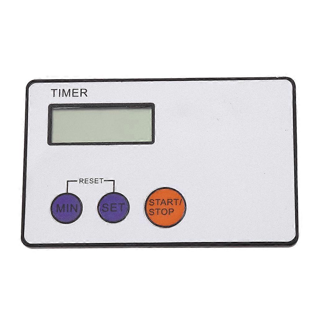 Digital Study Rest Pocket Cooking Timer Countdown Kitchen Credit Card Size  (Gray White)