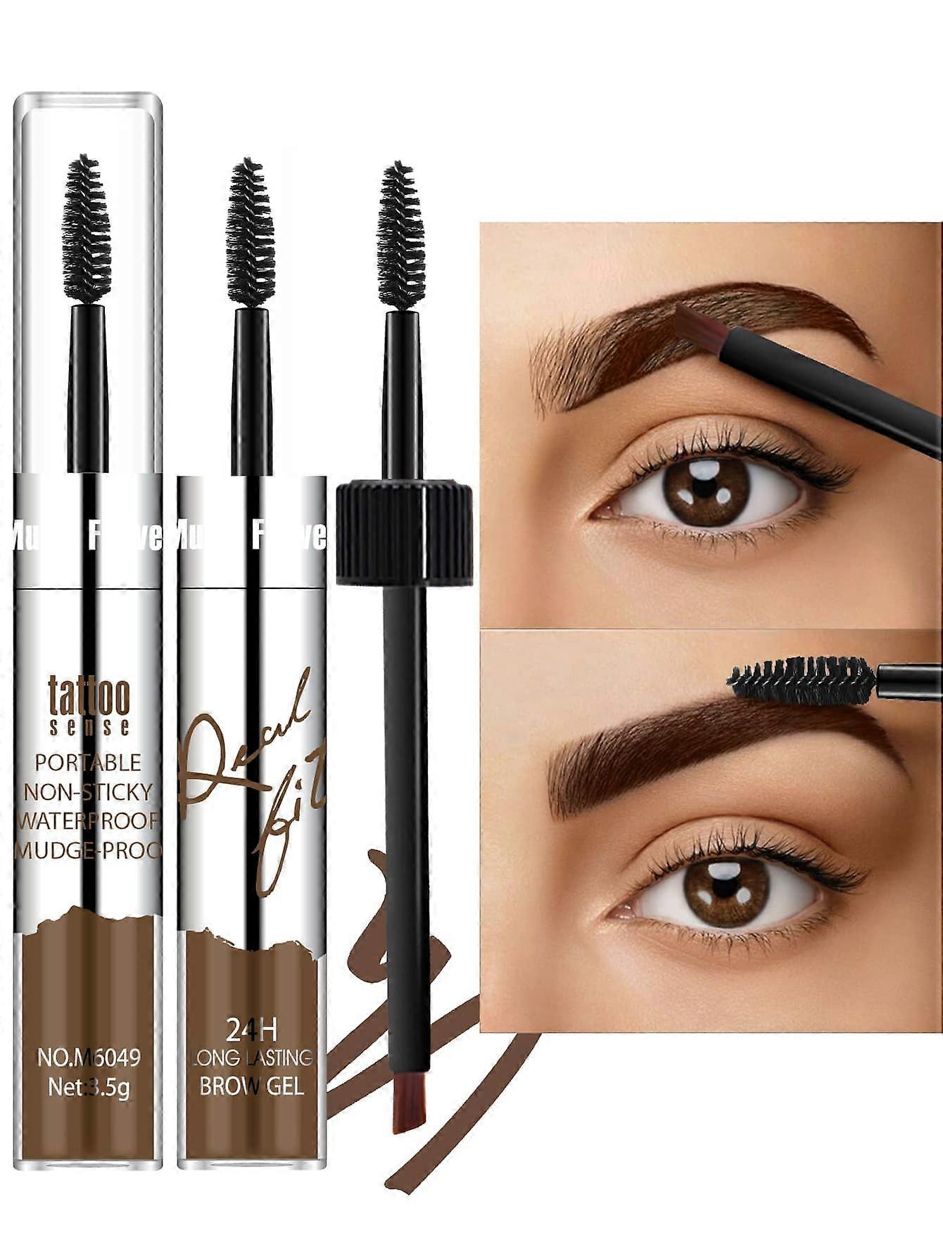 1 Stück 2 in 1 lang anhaltendes Augenbrauengel & Mascara
