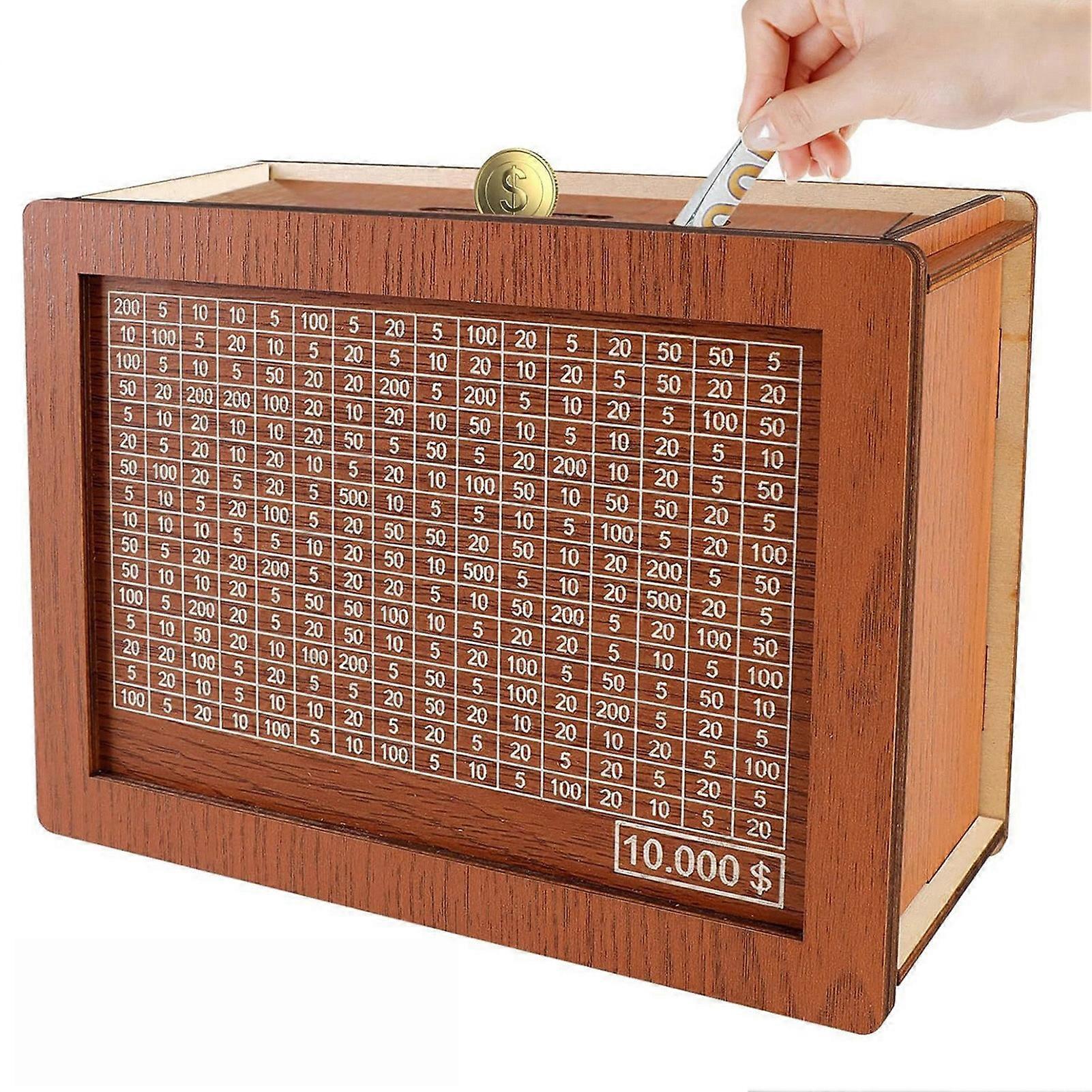 4 Size Piggy Banks - Piggy Boxes With Savings Goals And Numbers