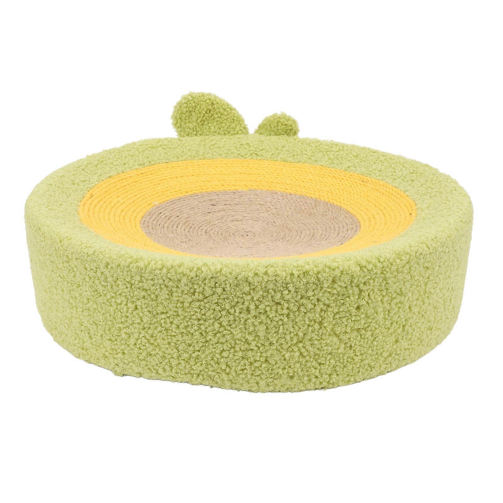 Lit griffoir pour chat en forme d'avocat mignon, tapis à gratter en corde de sisal, lit de salon ergonomique pour chat