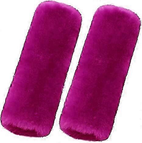 2er-Pack Lammfell Auto Sicherheitsgurtabdeckung, Rot