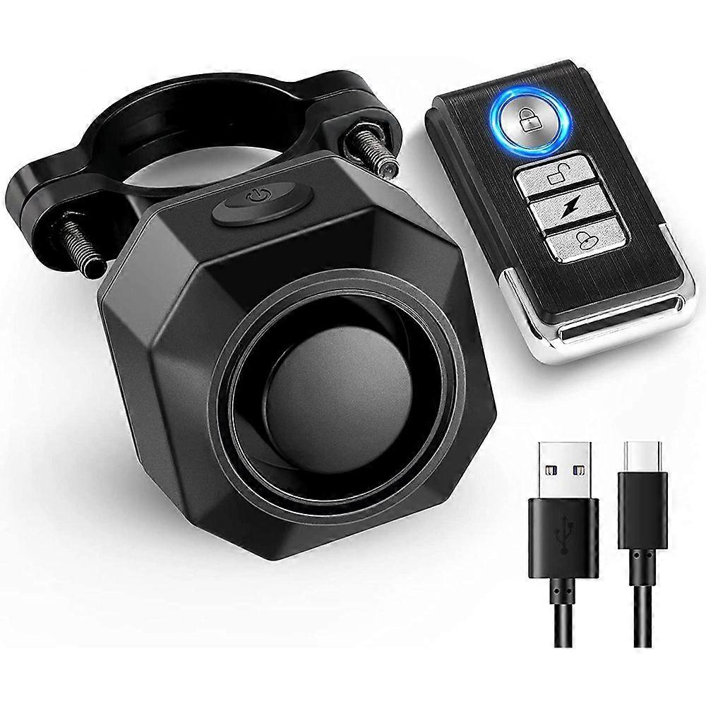 USB Rechargeable Bicycle Alarm System 110 dB Loud Anti-Theft Bicycle Motorcycle Alarm System Waterproof Bicycle Alarm e Scooter Alarm System Bicycle A