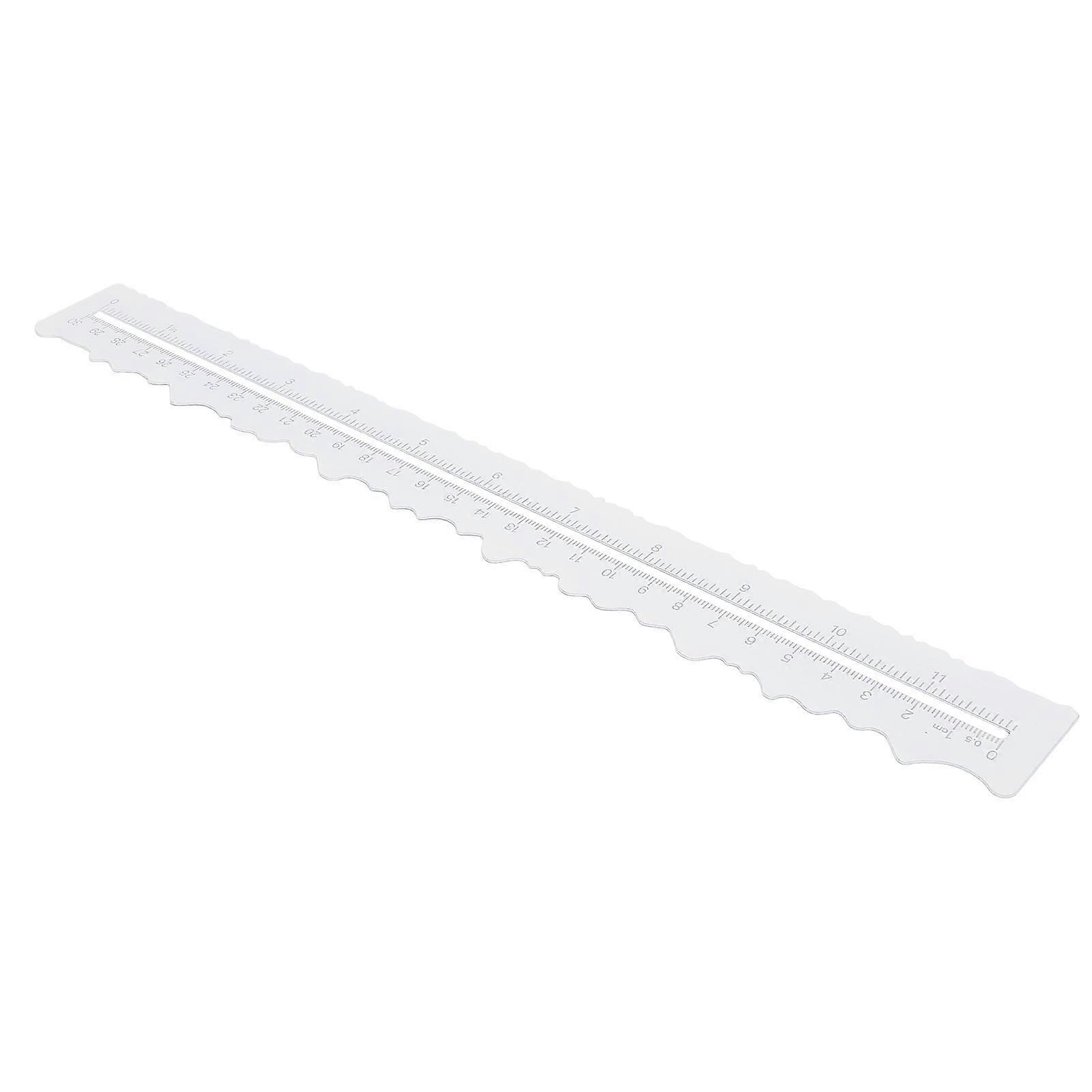 Paper Tearing Ruler Plastic Double-Sided Deckle Edge for Crafts