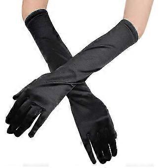 Satin Long Gloves, Womens Opera Comfy Soft Silky Evening Party Prom Hand-Yvan