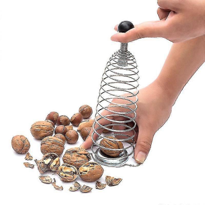 Walnut Cracker Stainless Steel Coil Spring Clip Sheller Walnut Cracker, 1 SHZNV