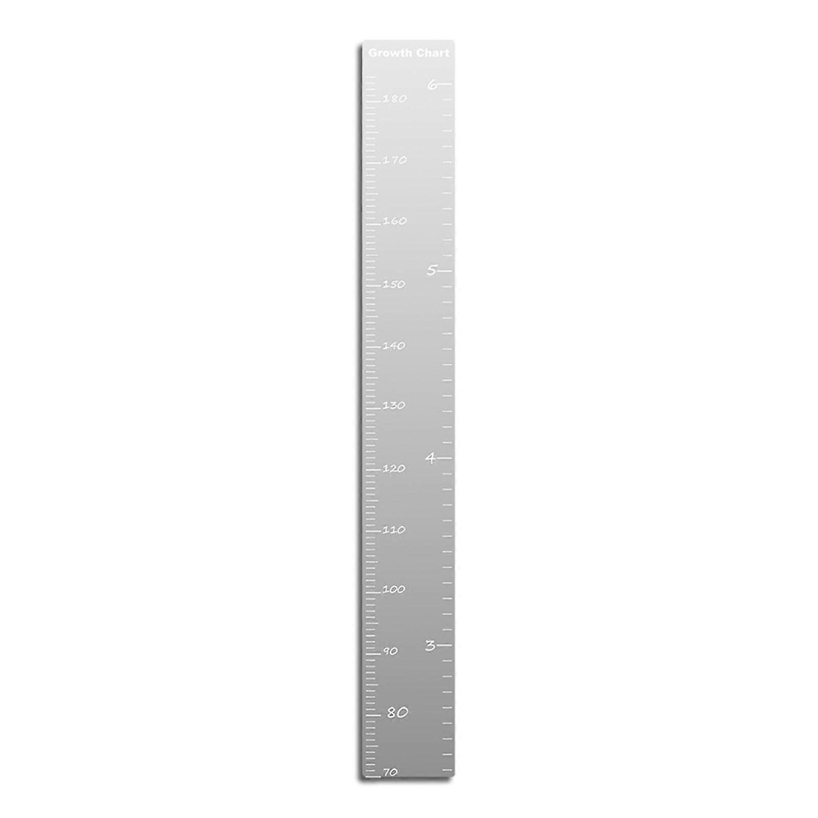 Gowth Chart Mirror for Wall Self Adhesive Kids Growth Chart Wall Decorative Height Ruler for Children Room