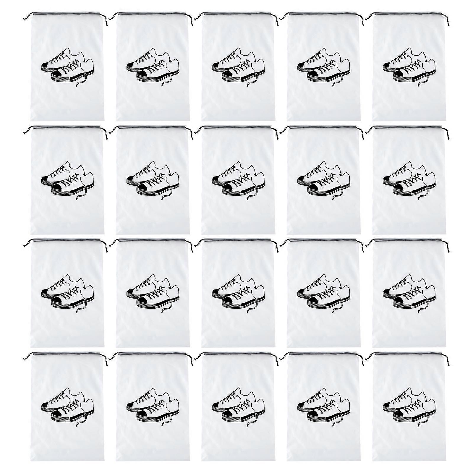 20Piece Matte Shoe Bags With Drawstring Storage Solution For Home And Travel Use L