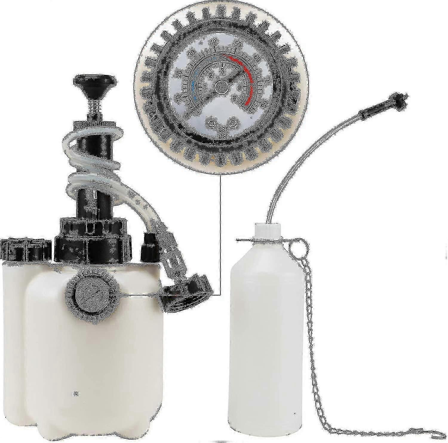 Huafei 3l bilbremsebløder, bremsevæske bløder, med E20 adapter, 10-30 psi arbeidstrykk, bremsebløder