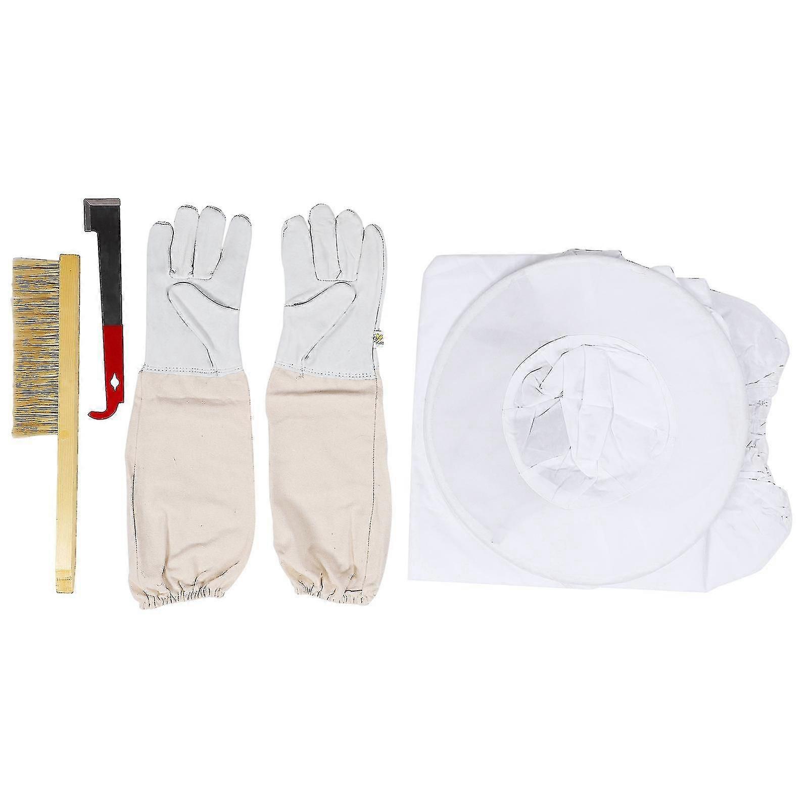 Beekeeping Protective Suit Beekeeper Tools with Scraper, Bee Brush, and Gloves