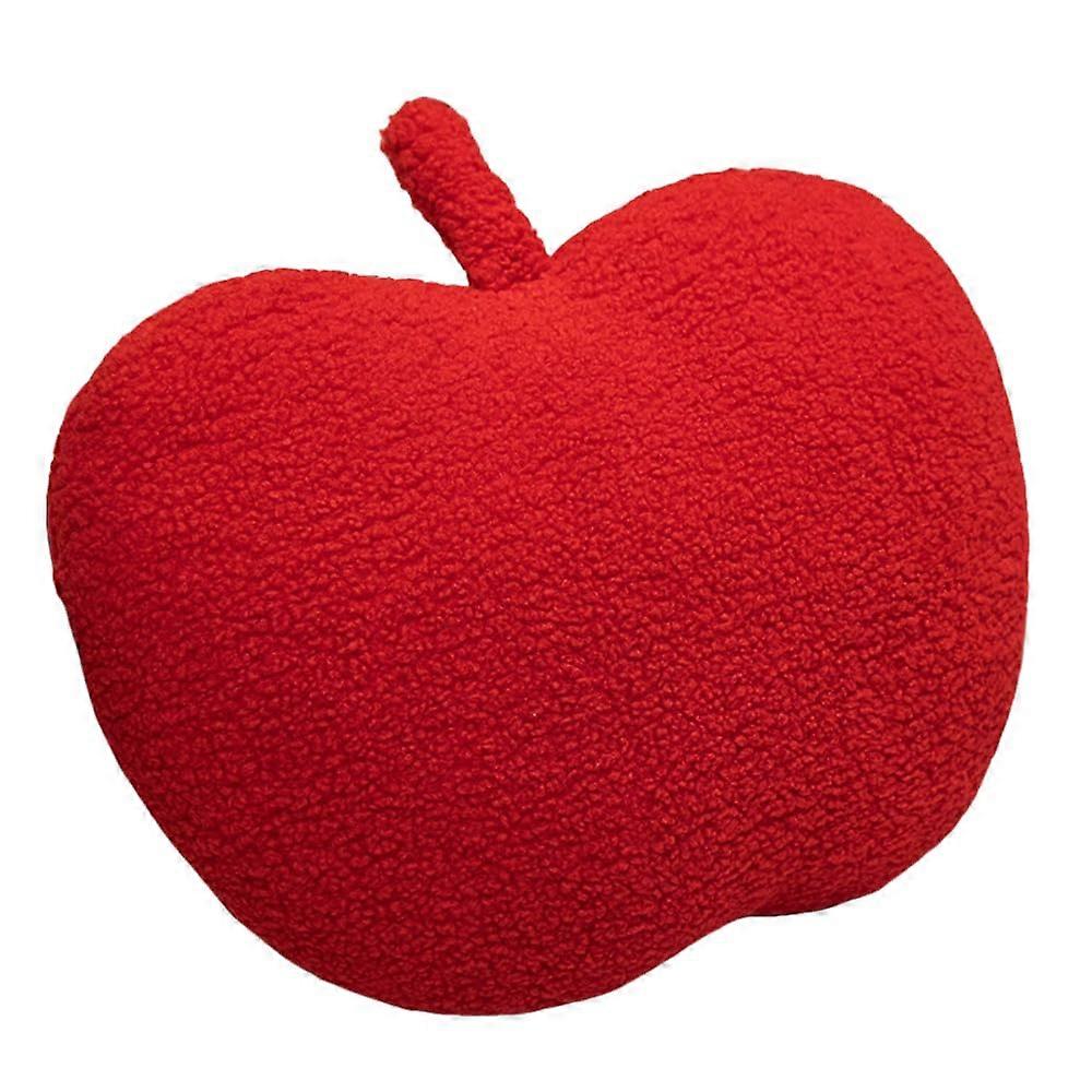 Apple Shaped Throw Pillow, 3D Plush Cushion, Fun Home Decor