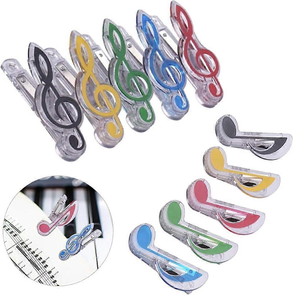 Stylish Sheet Music Clips, Portable Design, Strong Clamping Force, Multi-purpose Usage for Books and Sheets, Easy to Read and View, for Concerts and