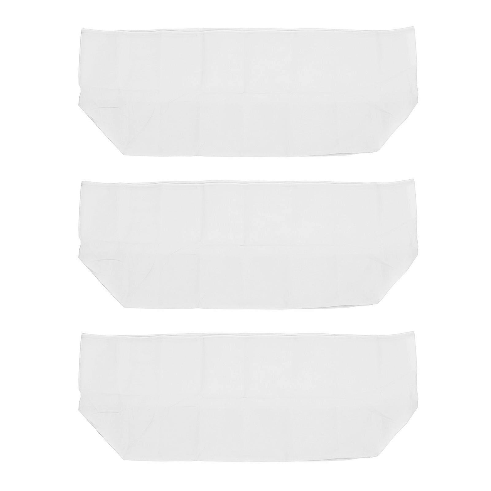 3 כיסויי צמחים מארז כיסוי מלבני לא ארוג בד נוגד הקפאה עם שרוך לצמחי חלון חוץ 100x40x45 ס"מ לבן