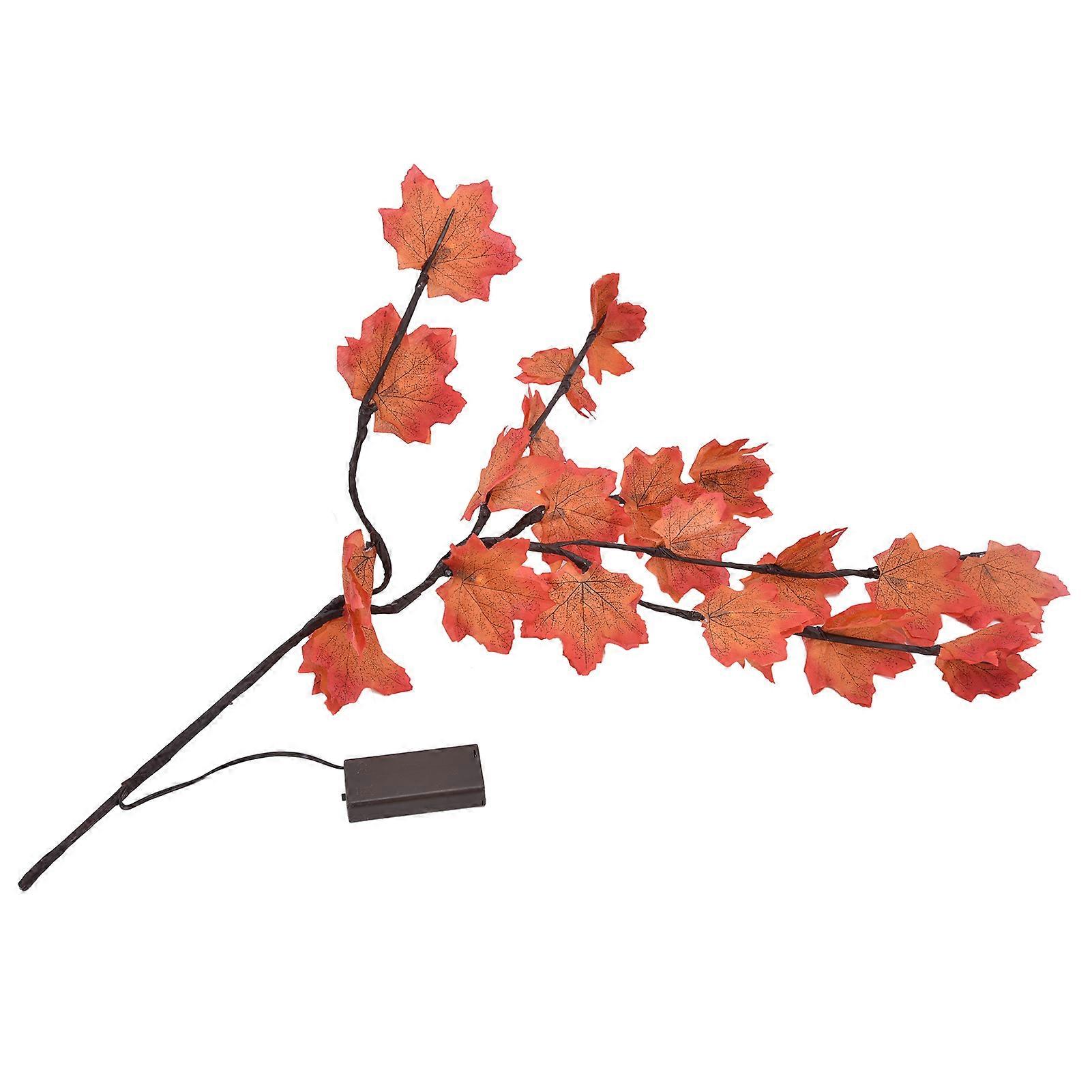 72cm 20 LED Simulation Maple Leaf Branch Lights Battery Powered Willow Branch Light Indoor Decor