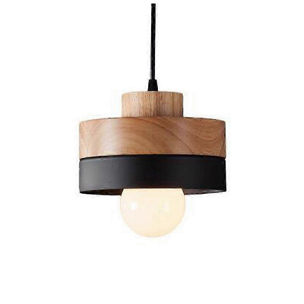 Modern Wooden Pendant Ceiling Light Nordic Round Square Suspension Hanging Light Fixture for Cafe B