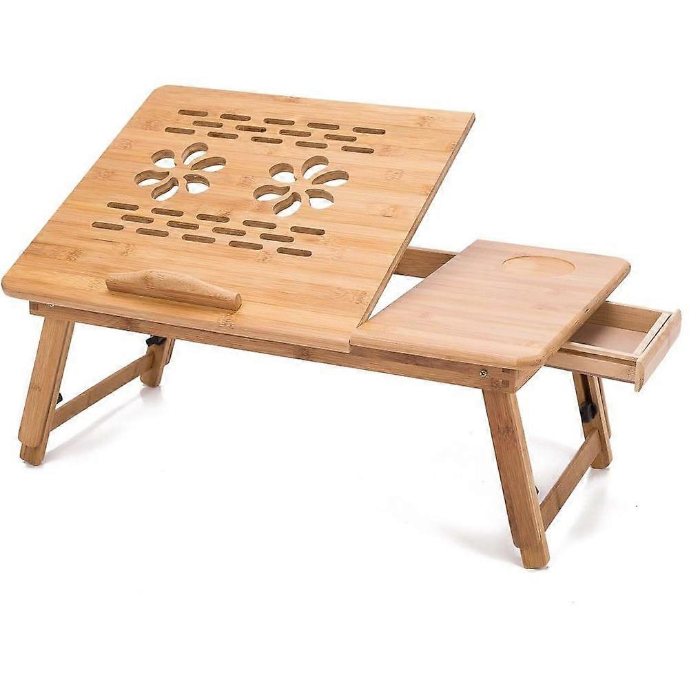 Table For Bed, Computer Bed Table, Multi-functional Bamboo Folding Laptop Table