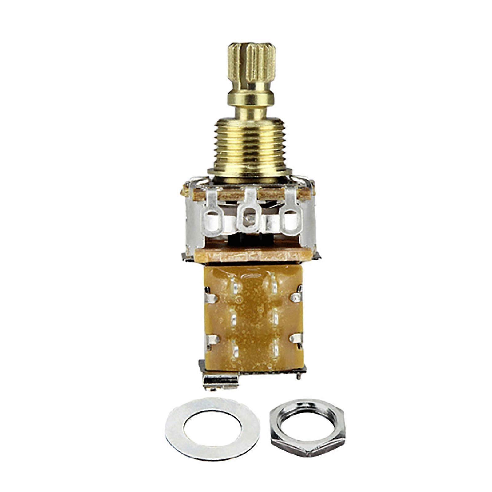 Gitarr Tryckknapp Switch A250K B250K A500K B500K Push Pull Potentionmeter Gitarr Volymer Ton Switch Dragknapp Switch
