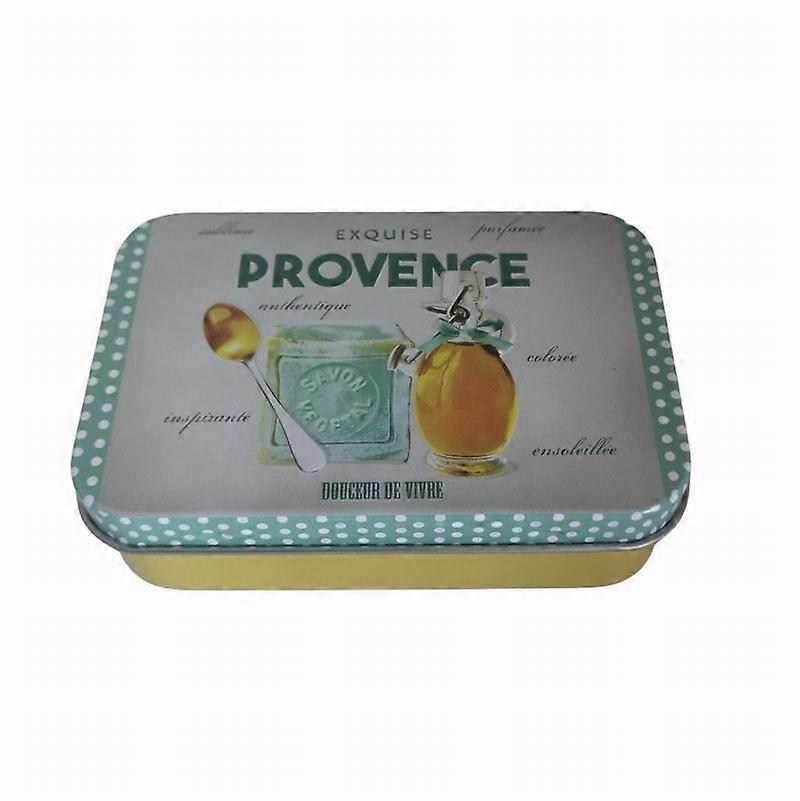 Metal soap tin with print Exquisite Provence
