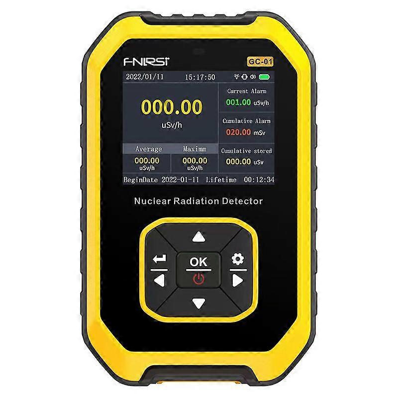 GC01 Geiger Counter, Nuclear Radiation Detector, Personal Dosimeter, X-Ray Radioactivity Tester with LCD Display