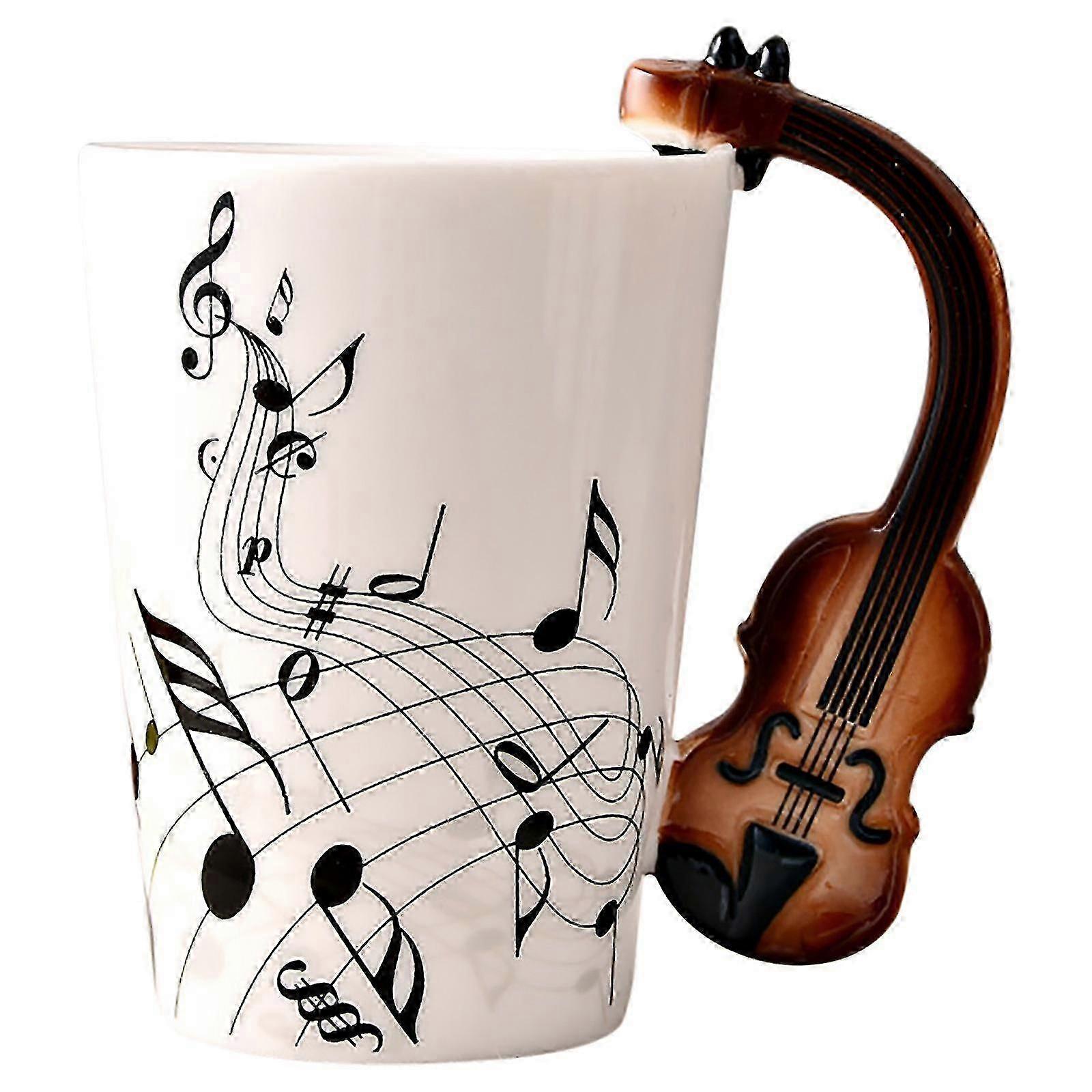 2025 Musikers kaffemuggar - 10 Creative Designs Gitarr Mugg Elgitarr Heartbea