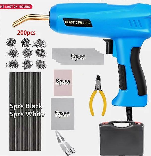 Effortless Plastic Repair With A 200W Handheld Hot Stapler Gun, Extended Accessories Included For A Variety Of Applications