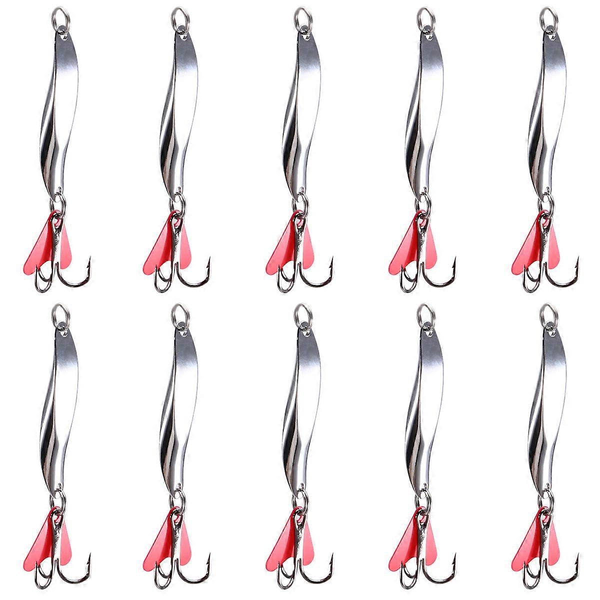 10pcs 7g Spinner Spoon Trout Fishing Lure Hard Bait Sequins Spinner