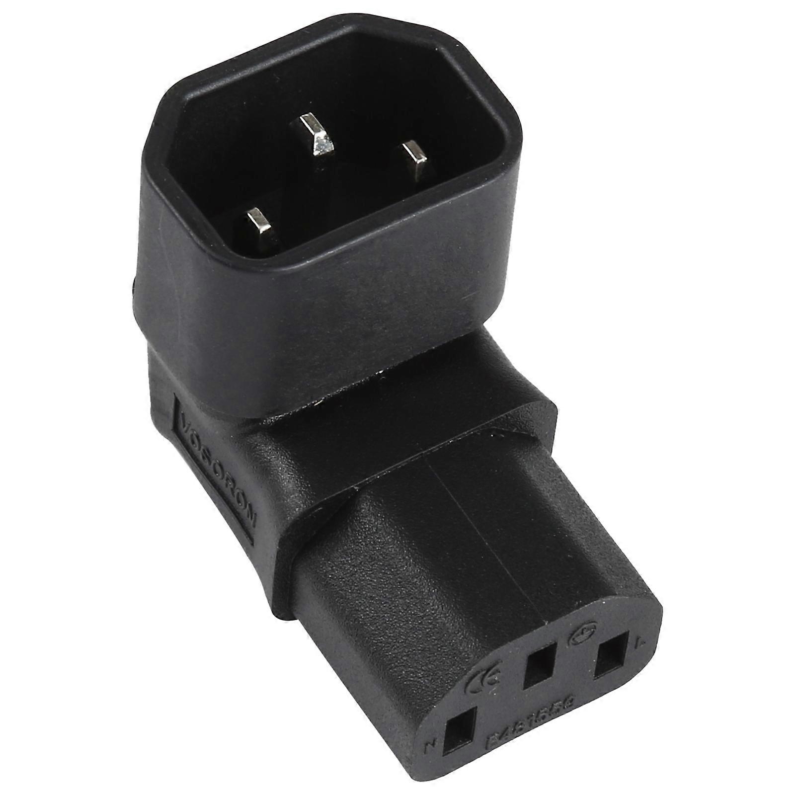 C13 to C14 Elbow AC Power Plug Adapter Converter Socket