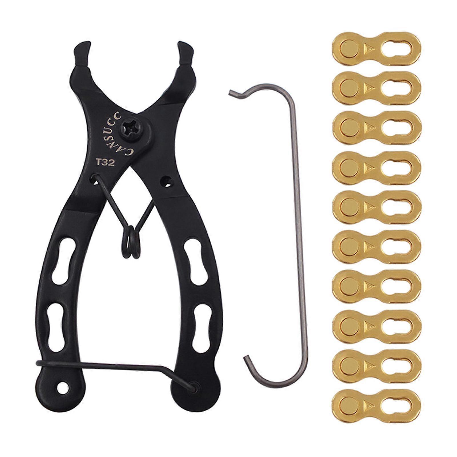 Bike Missing Chain Quick Link Tool Bicycle Plier Master Link Remover Opener Lever with Chain Hook Connection Repair Tool
