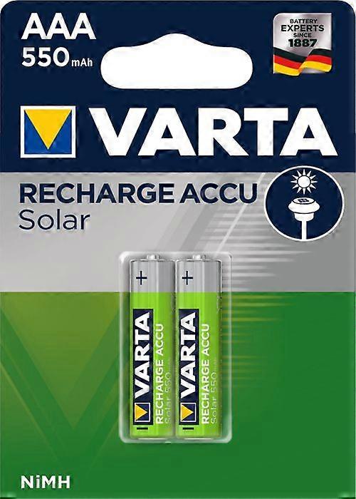 Micro Batería Solar RECARGABLE (AAA) con 550mAh - 2 piezas