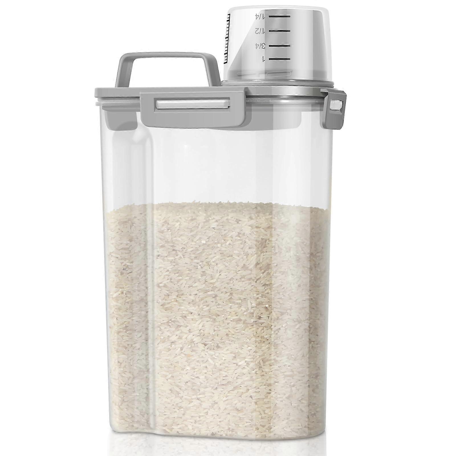 Small Rice Storage Container for Travel and Daily Use 3 to 5 Lbs