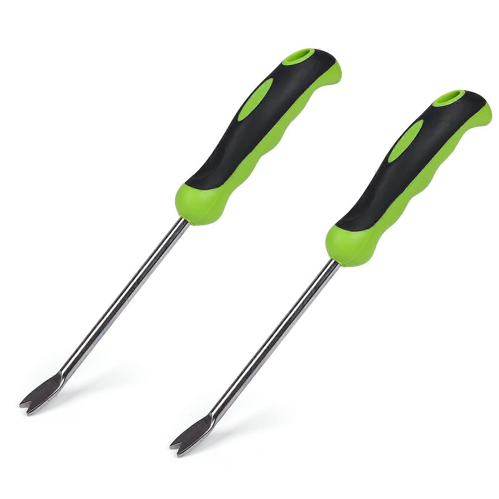 2 Pack Garden Hand Weeder Tool with Ergonomic Handle and Stainless Steel for Garden and Lawn