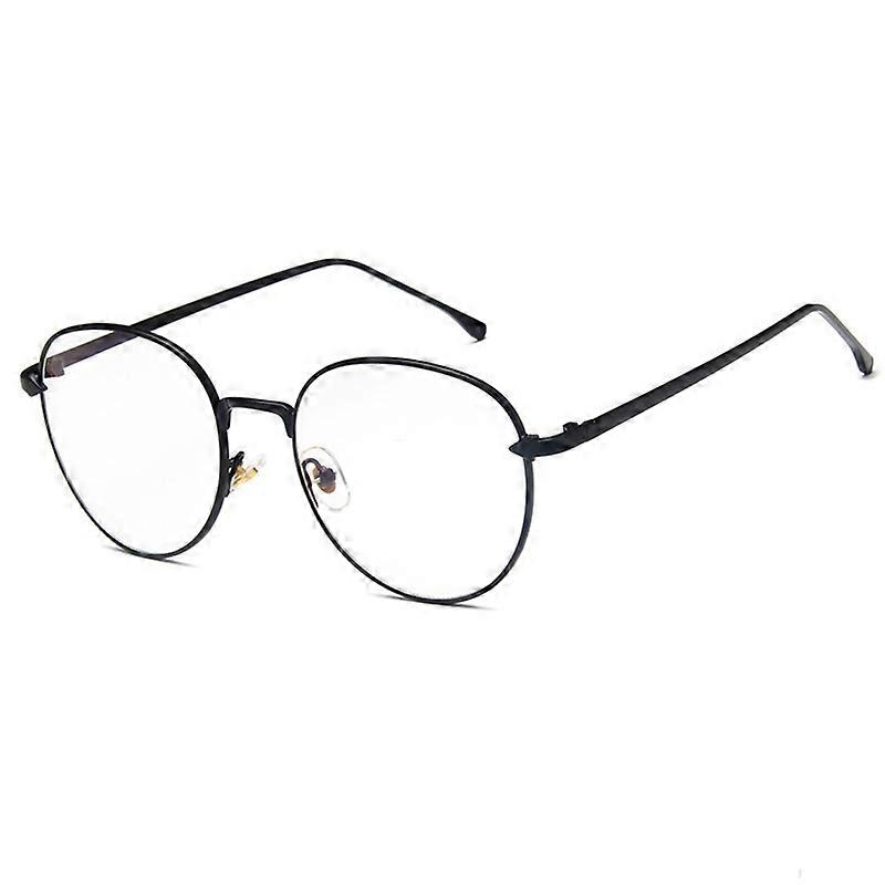 Retro Simple Round Frame Plain Glass Spectacles