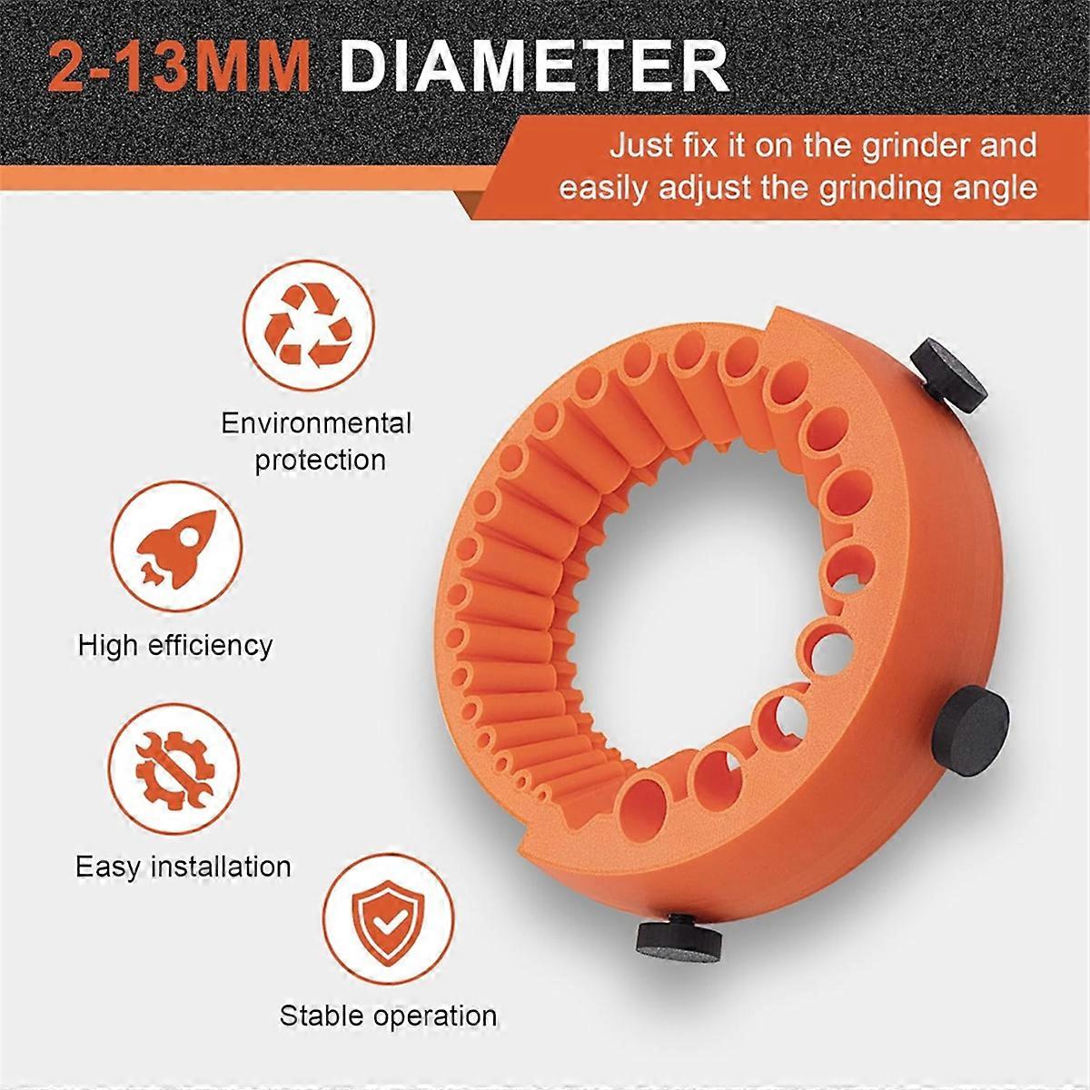 Drill Bit Sharpener 1/16 inch -1/2 inch for All Bits, Grinder-Powered