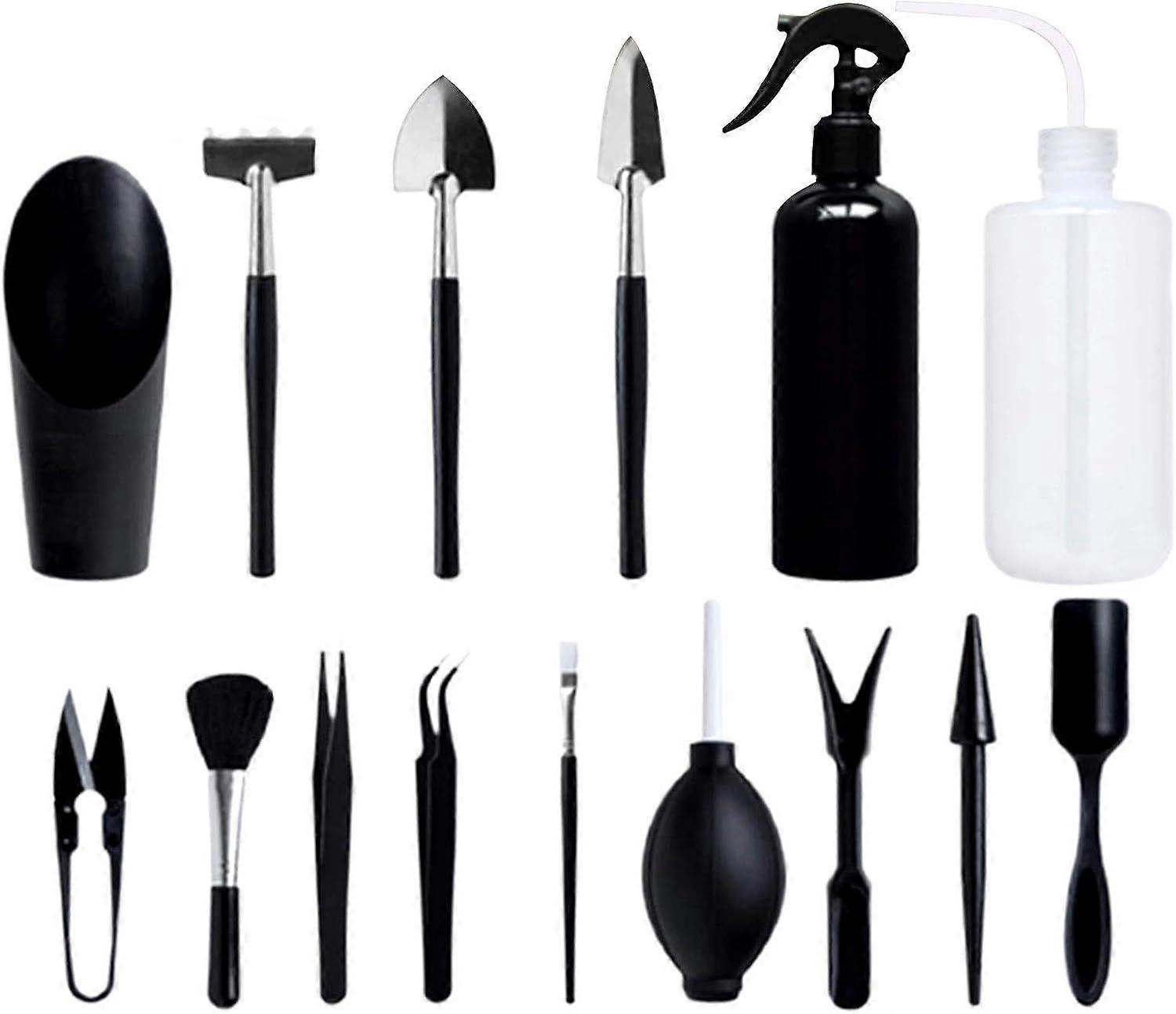 Mini Garden Tools Set - for Succulent Plants Cactus Kit 15 Pack
