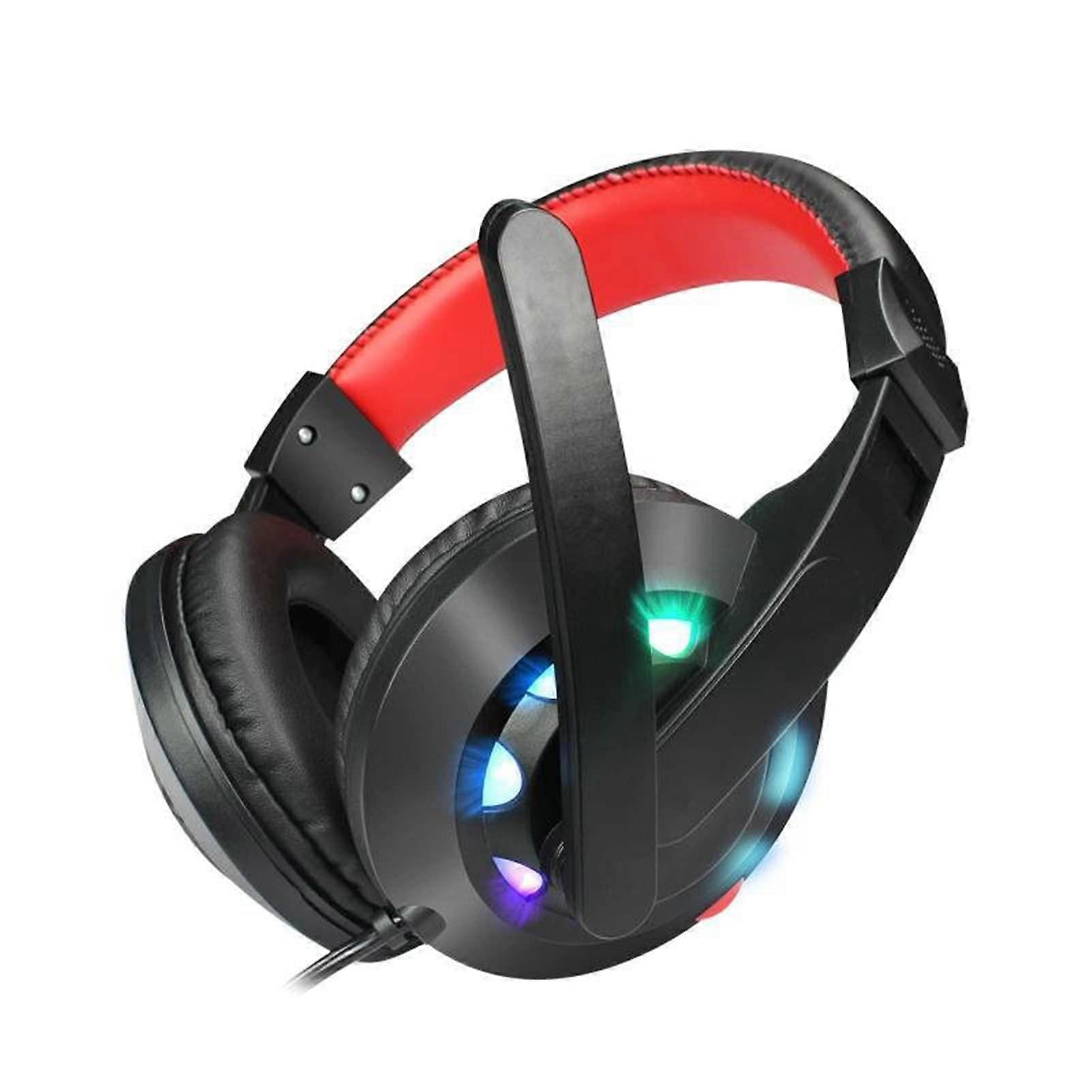Gaming Headset A65, Wired Over Ear Luminous Headphones for Computer, Mini Gaming Headphone with Adjustable Mic