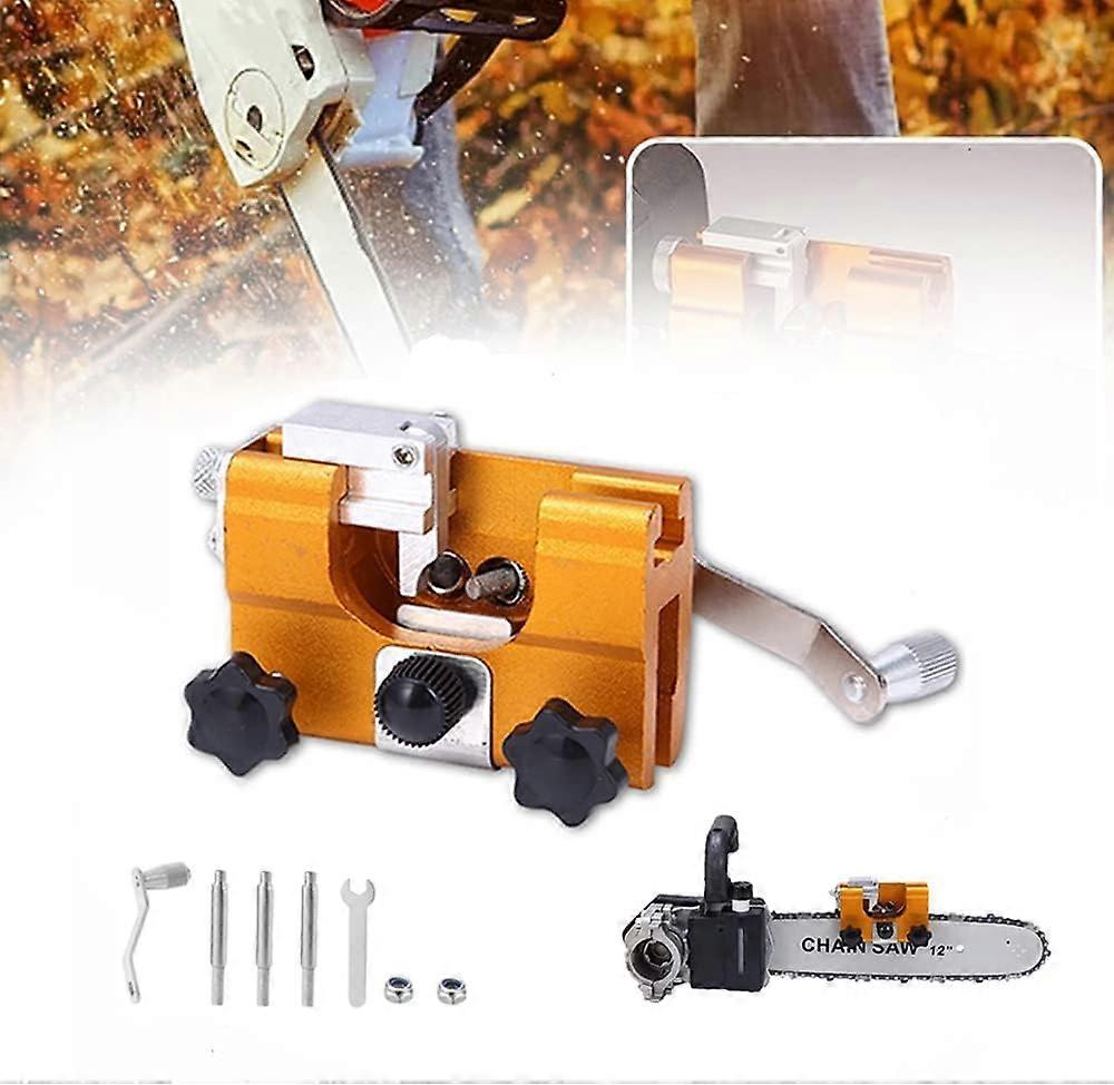 Suitable for All Types of Chainsaws and Electric Saws Portable Chainsaw Sharpening Tool Set Sharpener File Table Chainsaw Sharpener Quick Sharpening