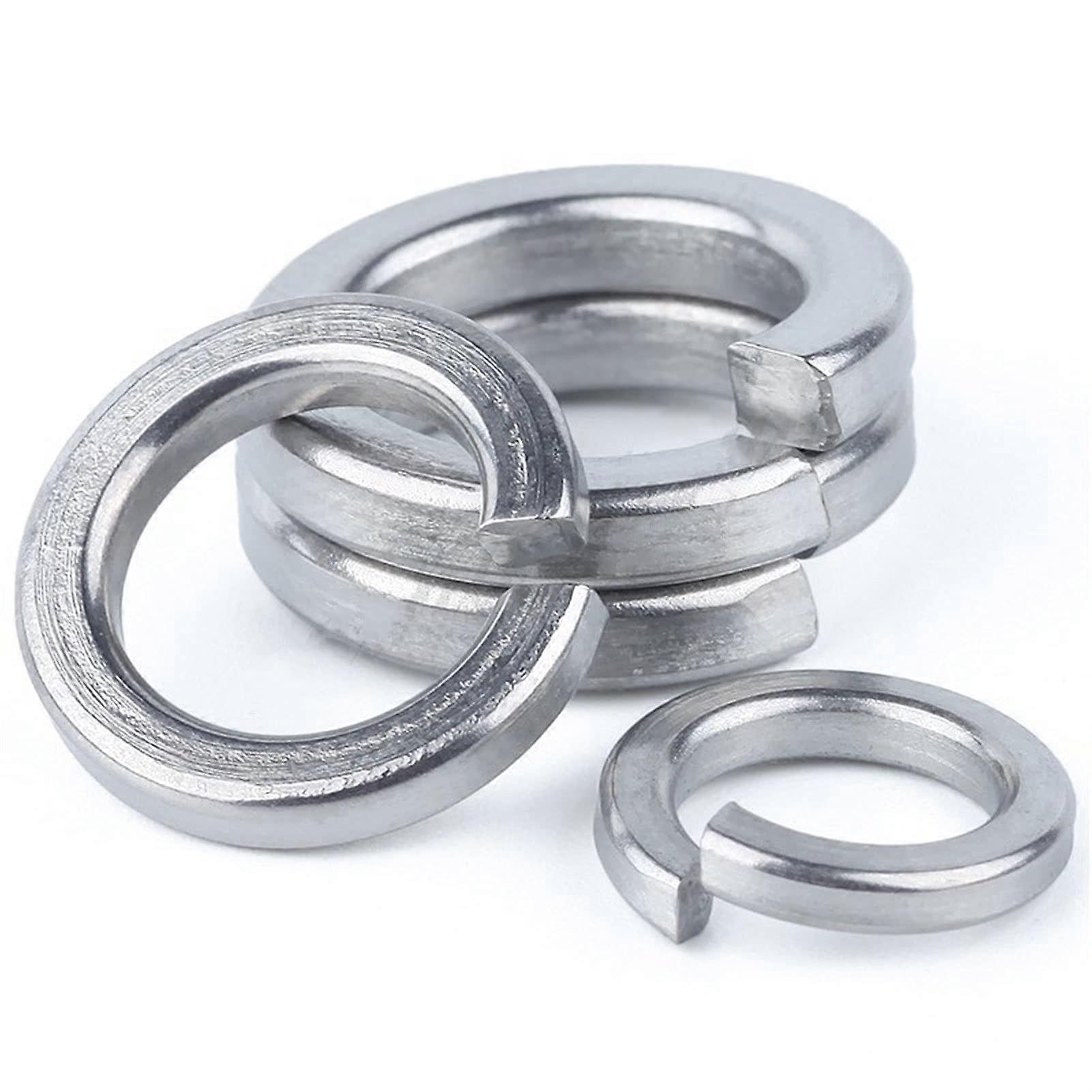 Xuhuhu-Flat Washers 304 Stainless Steel Spring Split Lock Washer Elastic Gasket M1.6 - M24
