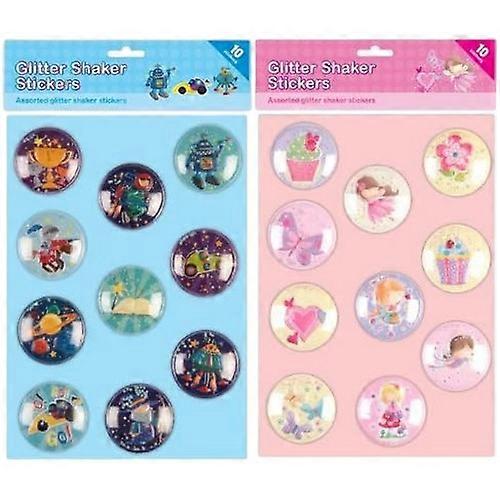 Kinder erstellen Glitzer-Sticker