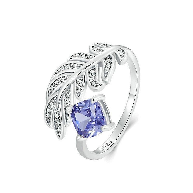 S925 Sterling Silver Feather Open Adjustable Ring BSR518-E